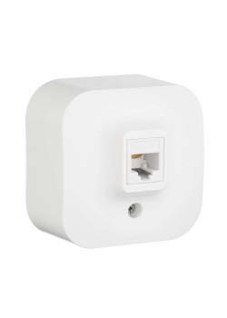 QUTEO Розетка телефонная RJ11 для открытой установки белый