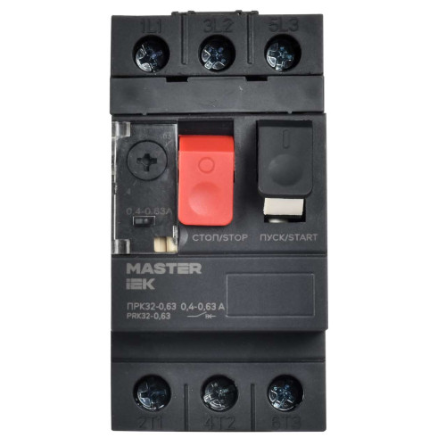 Пускатель ПРК32-0,63 In=0,63A Ir=0,4-0,63A Ue 660В IEK