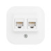 QUTEO Розетка компьютерная двойная RJ45 кат.5E UTP для открытой установкибелый