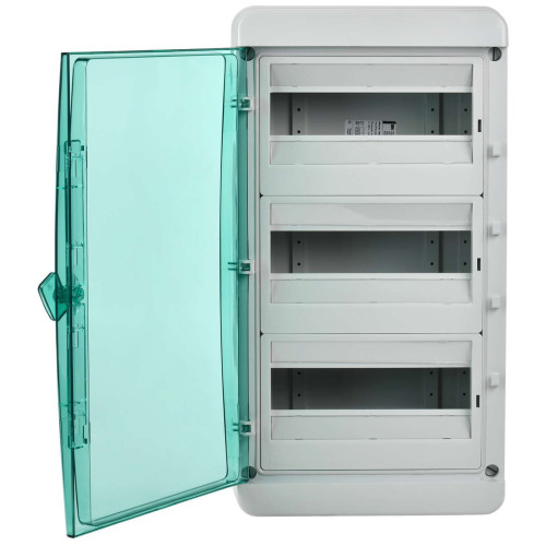 TEKFOR Корпус пластиковый КМПн-36 IP65 зеленая прозрачная дверь IEK