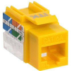 ITK Модуль Keystone Jack кат.6A UTP 110 IDC 90град жёлтый