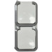 TORS Розетка 2-местная вертикальная 16А IP55 TS232 серо-белый IEK