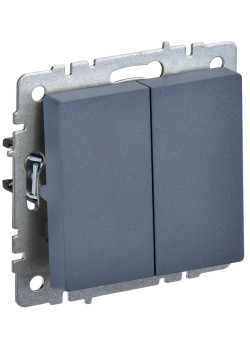 BRITE Выключатель 2-клавишный 10А ВС10-2-0-БрМ маренго IEK