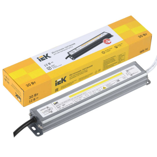 Драйвер LED ИПСН-PRO 30Вт 12В блок-шнуры IP67 IEK