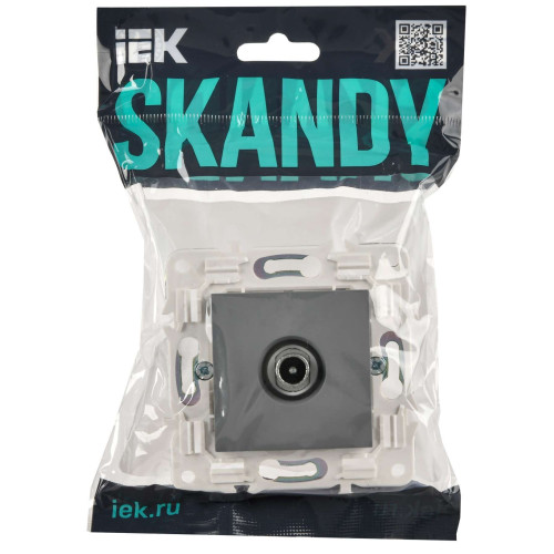 SKANDY Розетка TV проходная SK-A17Gr серый IEK