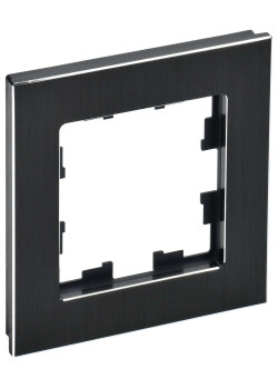 BRITE Рамка 1 -местная РУ-1-1-БрЧ металл черный IEK