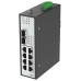 Коммутатор Ethernet промышленный неуправляемый ISU 2 SFP слота 100/1000BaseX 8 портов 10/100/1000BaseT разъем RJ45 с PoE 48В DC с резервированием ONI