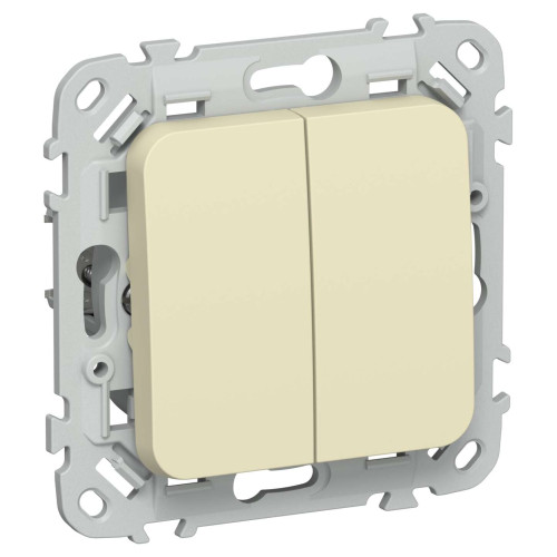 FLITE Выключатель 2-клавишный 10А ВС12-1-0-ФлН навахо IEK