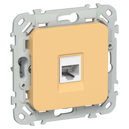 FLITE Розетка компьютерная RJ45 категория 6 UTP РК6-1-0-ФлЗ золотарник IEK