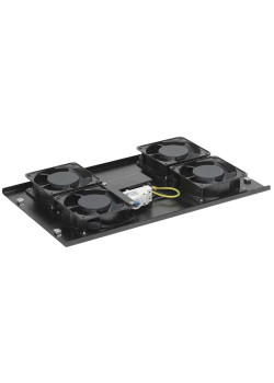 ITK Потолочная вентиляторная панель с термостатом 4 вентилятора черная