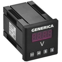 Вольтметр цифровой щитовой однофазный 48х48мм LED GENERICA