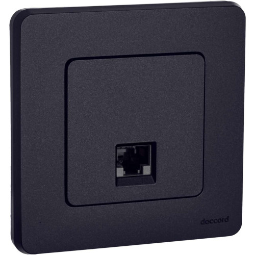 INSPIRIA Розетка компьютерная RJ45 категория 5Е UTP антрацит