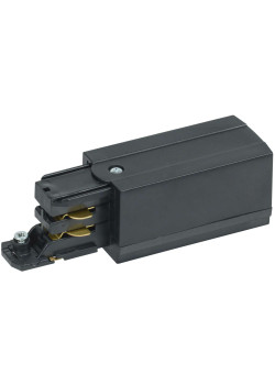 Кабельный ввод (подвод питания) левый для трехфазного осветительного шинопровода черный IEK