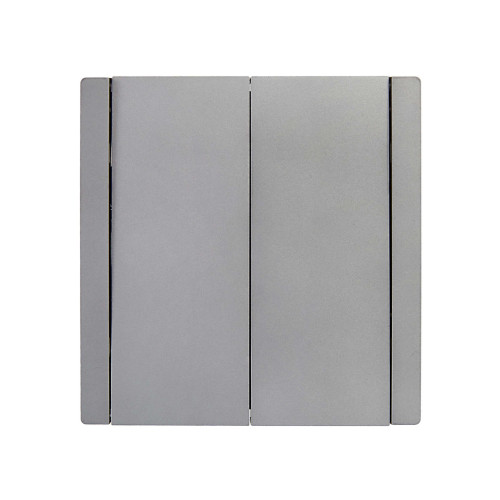 FORTE&PIANO Выключатель 2-клавишный проходной 10А FP507 сталь IEK
