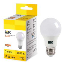 LED Bulb A60 8W 3000K E27 IEK