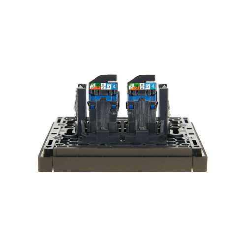 FORTE&PIANO Розетка компьютерная двойная RJ45 кат.6 FP334 серый IEK