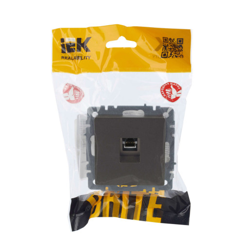 BRITE Розетка компьютерная RJ45 кат.5E РК10-БрШ шампань IEK