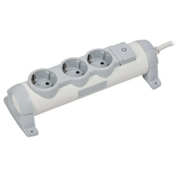 COMFORT Удлинитель У03К 3 места 2P+PE 3м 3х1,5мм2 16А белый IEK