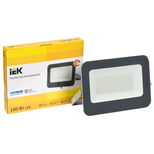 Прожектор светодиодный СДО 07-100 IP65 серый IEK