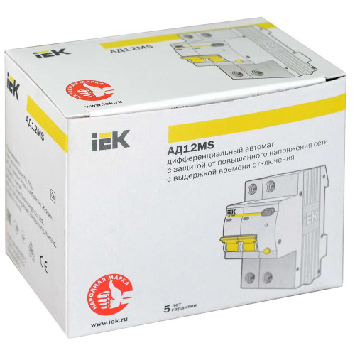 KARAT Дифференциальный автомат АД12MS 2P 63А 300мА тип A IEK