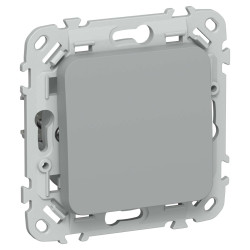 FLITE Выключатель 1-клавишный кнопочный проходной 10А ВС61-2-0-ФлС серый IEK