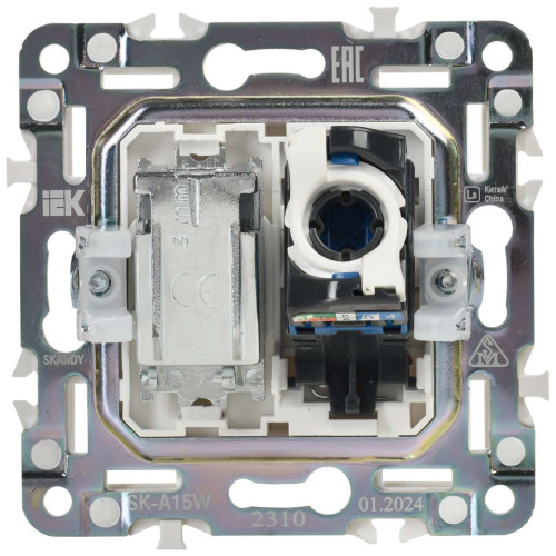 SKANDY Розетка двойная TV+RJ45 кат.6 SK-A15W арктический белый IEK