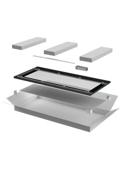 ITK LINEA N Дверь стеклянная 800мм для шкафа 18U черная