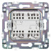 SKANDY Выключатель 2-клавишный с индикацией для отелей 10А SK-V16G графит IEK
