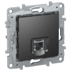IEKETIKA Розетка компьютерная RJ45 категория 6 UTP 6726531 антрацит IEK