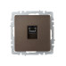 BRITE Розетка компьютерная RJ45 кат.6 РК11-БрТБ темная бронза IEK