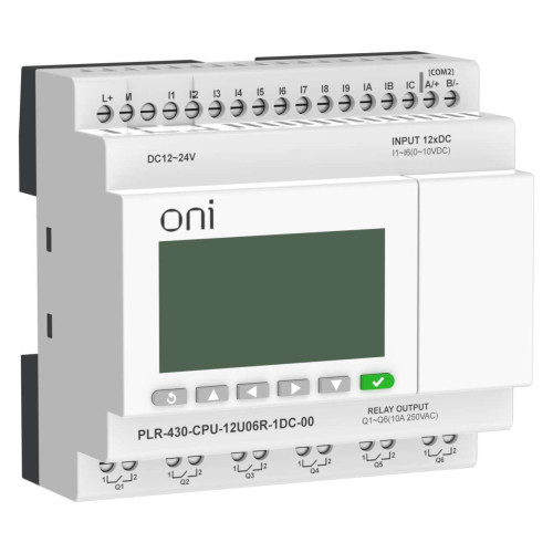 ПЛК 430 Модуль ЦПУ 6 DI 6 UI (0-10 В/DI) 6 RO 24В DC с экраном ONI