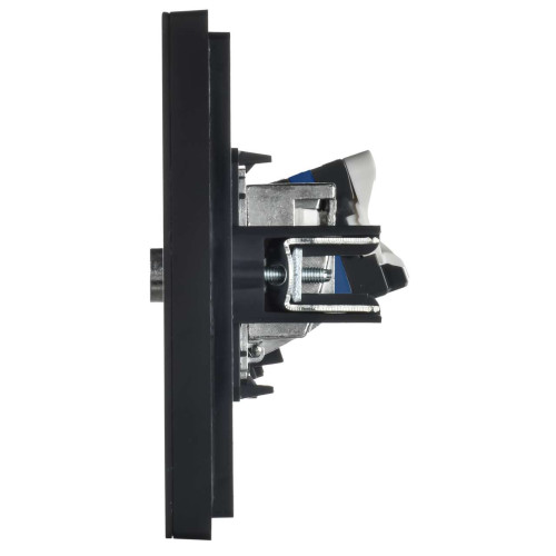 FORTE&PIANO Розетка двойная TV+RJ45 кат.6 FP137M металл черный IEK