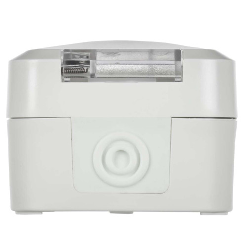 TORS Розетка 1-местная заземляющим контактом и крышкой 16А IP55 TS320 белый IEK