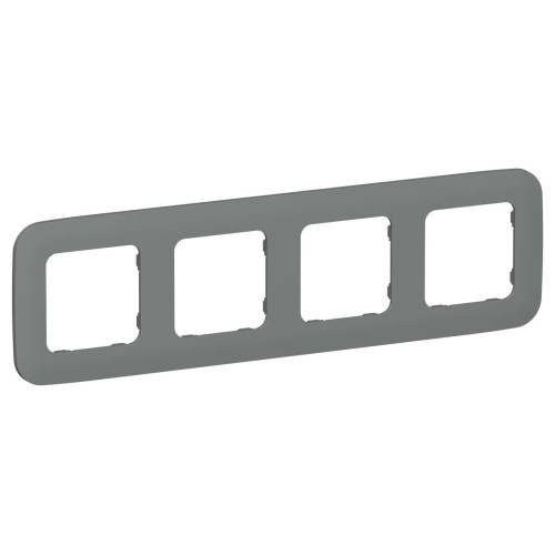 FLITE Рамка 4-местная РУ-4-А-ФлМА мокрый асфальт IEK