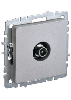 BRITE Розетка TV проходная РТВ10-0-БрА алюминий IEK