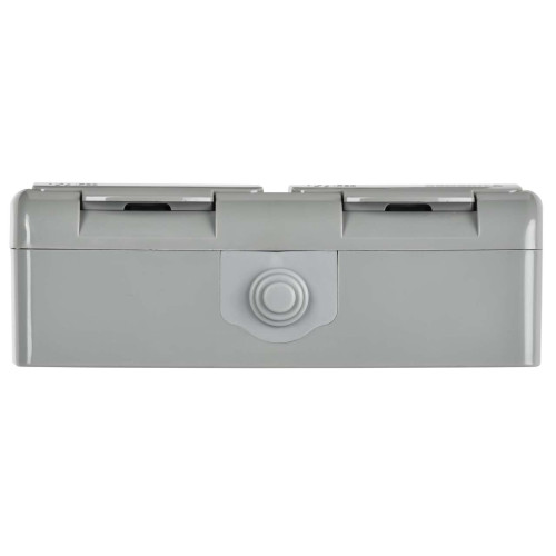 AQUATIC Розетка 2-местная с заземлением и крышкой для открытой установки 16А IP54 РСш22-2-А IEK