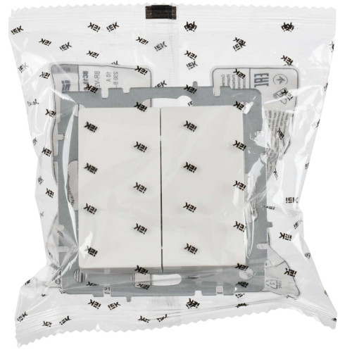 BRITE Выключатель 2-клавишный 10А ВС10-2-0-БрБ белый