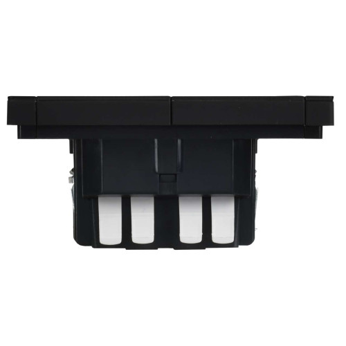 FORTE&PIANO Выключатель 2-клавишный проходной с индикацией 10А FP108M металл черный IEK