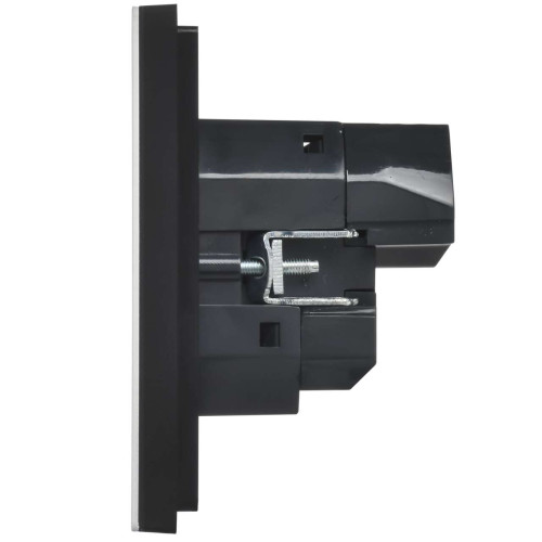 FORTE&PIANO Розетка 1-местная с заземлением с защитными шторками винтовое крепление 16А USB A+C 18Вт FP247M металл белый IEK