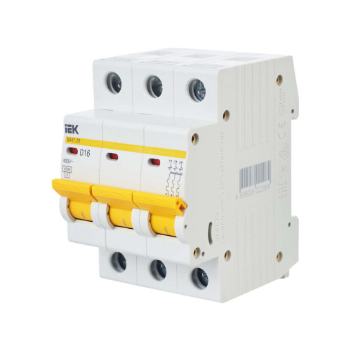 KARAT Автоматический выключатель ВА47-29 3P D 16А 4,5кА IEK