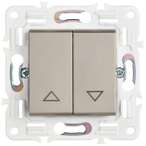 SKANDY Выключатель жалюзи 10А SK-V12Sh шампань IEK