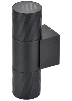 Светильник уличный 5221 настенный под лампу 2хGU10 IP65 черный IEK