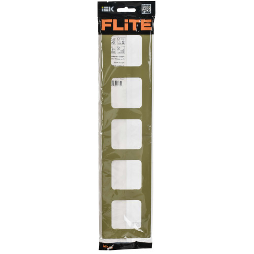 FLITE Рамка 5-местная РУ-5-К-ФлО оливковый IEK FLITE Рамка 5-местная РУ-5-К-ФлО оливковый IEK