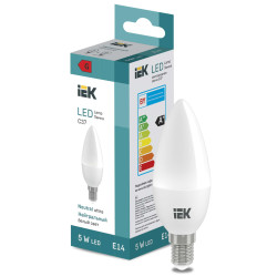 LED Candle C37 400lm 4000K E14 IEK