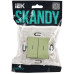 SKANDY Выключатель 2-клавишный с индикацией 10А SK-V09G мятный IEK