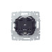BRITE Розетка 1-местная с заземлением с защитными шторками и крышкой 16А IP44 РСбш10-3-44-БрШ шампань IEK