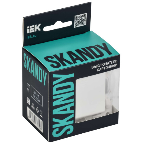 SKANDY Выключатель карточный 30А SK-V15W арктический белый IEK