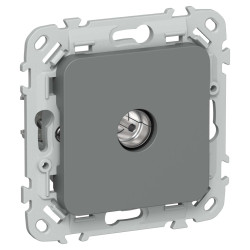 FLITE Розетка TV экранированная проходная тип M РТВм-1-1-2-ФлМА мокрый асфальт IEK