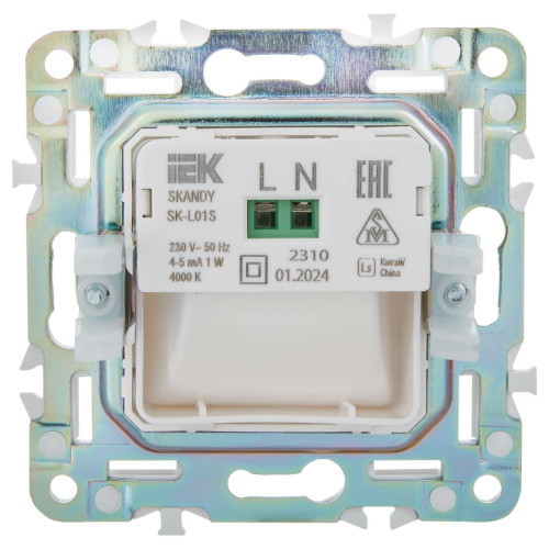 SKANDY Подсветка LED встраиваемая SK-L01S серебряный IEK