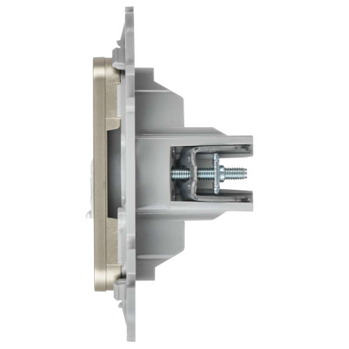 FLITE Розетка 2-местная RJ45/TV категория 5Е UTP РКТВ5е-2-0-ФлШ шампань IEK